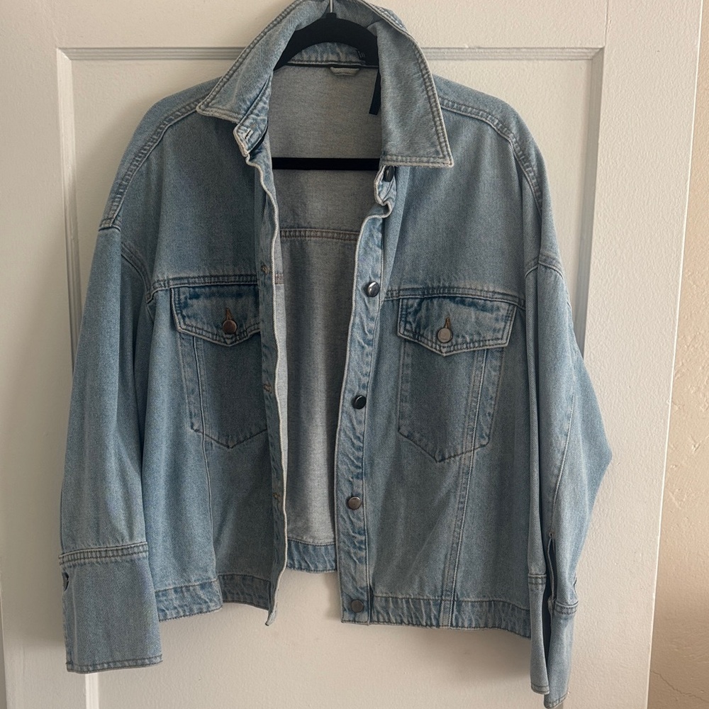 Topshop Light Blue Denim Jacket - Women